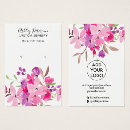 Girly rosa Aquarellschmuck Ohrring-Display