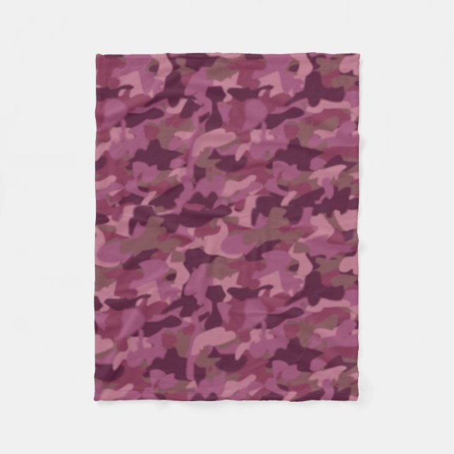 Girly rosa Camouflage-Decken-Militär tarnt Fleece (Vorderseite)