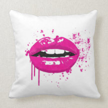 Girly Rosa der Lippenkußschönheits-Glamour-Mode
