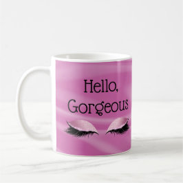 Girly Rosa-hallo herrliches Auge peitscht Kaffeetasse