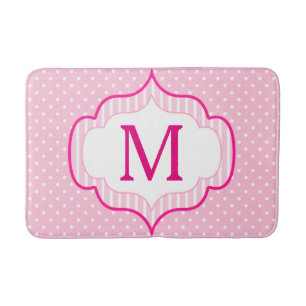 Girly rosa kundenspezifisches badematte