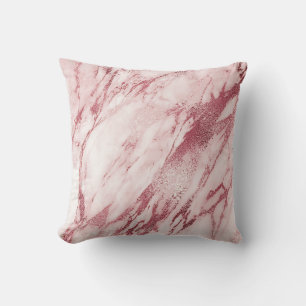 Girly rosa Rosen-Bürsten-Pulver-bezauberndes Kissen