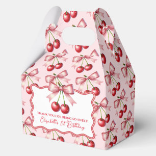 Girly Rosa Rot Coquette Kirsche Erste 1. Geburtsta Geschenkschachtel