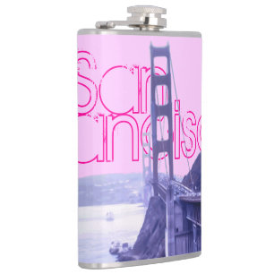 Girly rosa San Francisco Golden gate bridge Flachmann