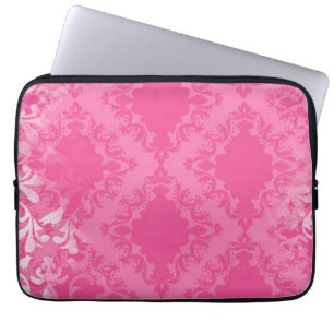 GIRLY ROSA VINTAGER DAMAST LAPTOPSCHUTZHÜLLE