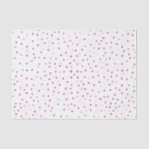 Girly Rose Gold Dots Confetti Weißes Design Seidenpapier