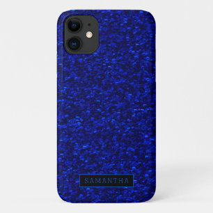 Girly Royal Blue Sparkle Sequins Monogram Case-Mate iPhone Hülle