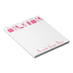 Girly Sacheentwurf Notizblock