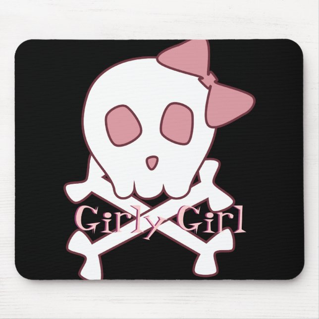 Girly Schädel Mousepad (Vorne)