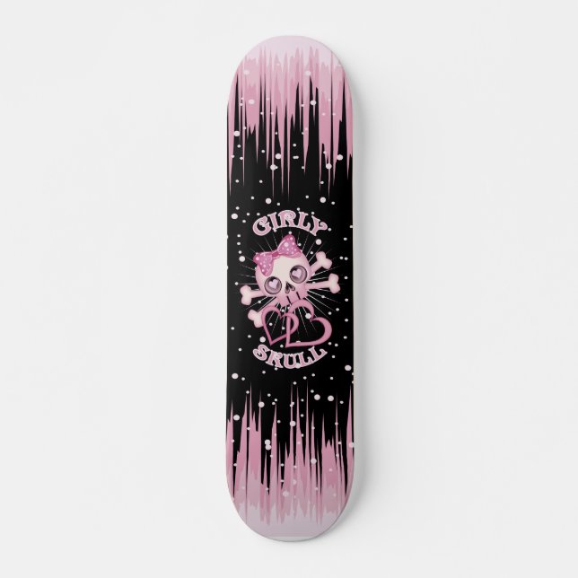 GIRLY SCHÄDEL-SKATE SKATEBOARD (Vorne)
