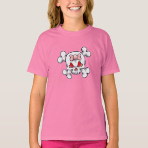 Girly Schädel und Knochen T-Shirt