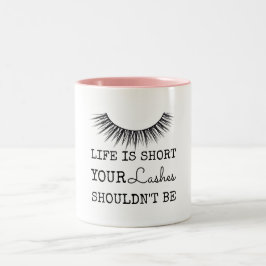Girly schicker Wimper-Entwurf Zweifarbige Tasse
