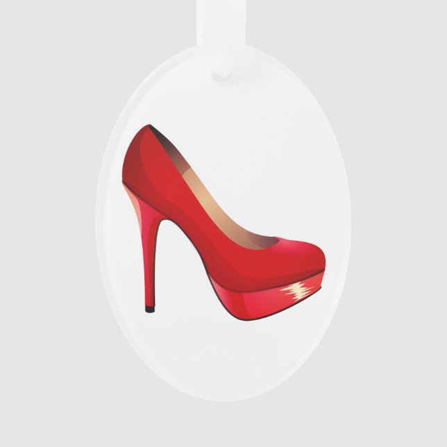 Girly-Schuh-Zitat Ornament (Vorderseite)