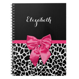 Girly schwarzer Giraffen-Tierdruck-niedlicher Notizblock