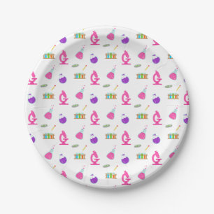 Girly Science Party Pattern Pappteller