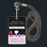 Girly Science Party Security Pass Ausweis<br><div class="desc">Kennst du ein Mädchen, das Wissenschaft Liebe? Ein naturwissenschaftliches Party ist perfekt für den kleinen Wissenschaftler in Ihrem Leben! Machen Sie es zu einer phantastischen Kindergeburtstagsparty mit dem Girly Science Party Security Pass Abzeichen, das von der Enchantfancy Design Company entworfen wurde. Dieses so tun, als ob das Abzeichen für die...</div>