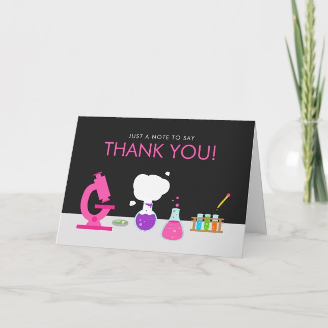Girly Science Vielen Dank Dankeskarte (Vorderseite)