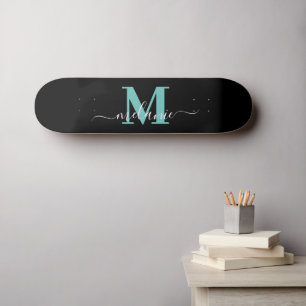 Girly Script Individuelle Name Monogram Skateboard