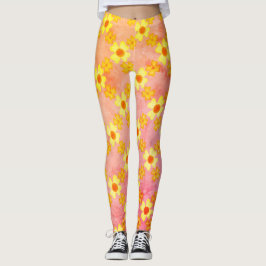 Girly Shoe Blume Blumenmuster Leggings
