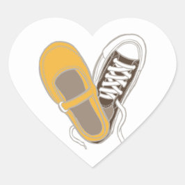 Girly Shoes & Sneakers Heart Wedding Herz-Aufkleber