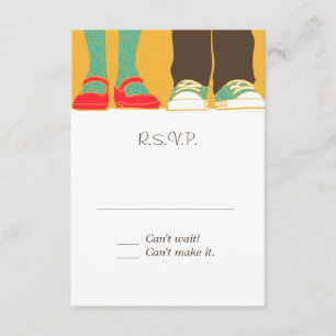 Girly Shoes & Sneakers Illustriert RSVP Karte