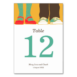Girly Shoes & Sneakers Illustriert Tischnummer