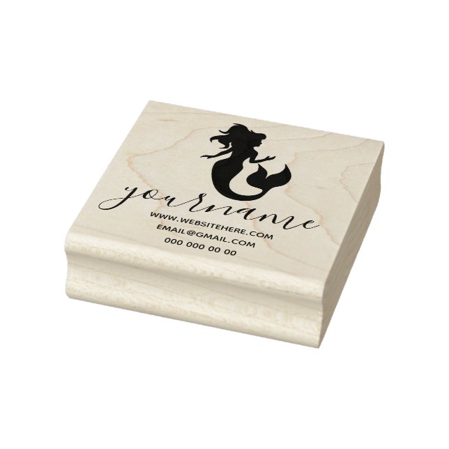 Girly Signature Mermaid Gummistempel (Stempel)