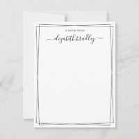 Girly Signature Script a Desk From Note Card