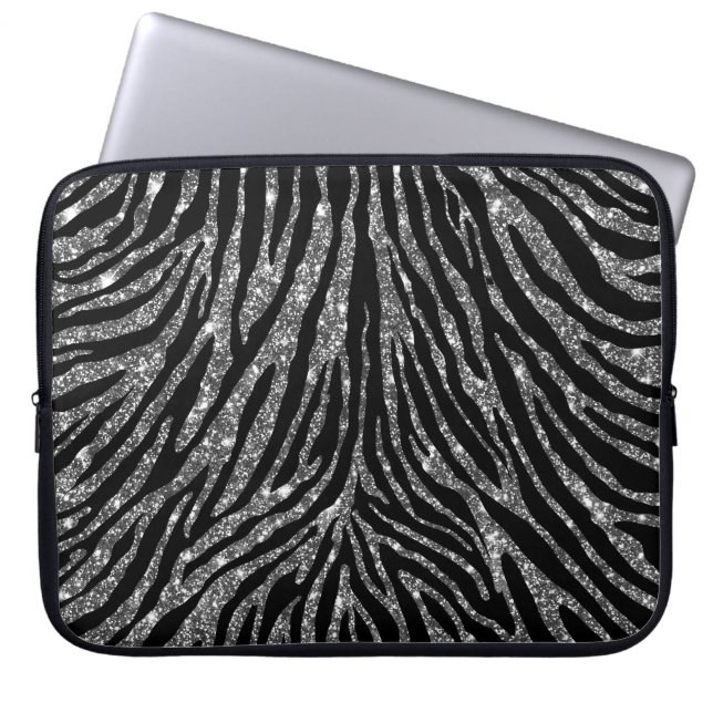 Girly silbernes laptopschutzhülle (Vorderseite)