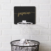 Girly Simple Black Gold Personalisiert Monogram