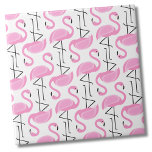 Girly Simple Modern Pink Flamingo Muster Fliese<br><div class="desc">Niedliche einfache moderne tropisch rosa Flamingo Muster Keramik Fliesen. Ein niedlich rosa Flamingo-Muster, denn Flamingos sind wunderschön und das Girly Girly Liebe keine Flamingos! Flamingos haben ein wenig "gemalten" Effekt auf sie auf die Flügel. Große Bläschen rosa Farbe Offset durch Schwarz. Ob Sie gewollt haben, diese Kachel als kleinen Untersetzer...</div>