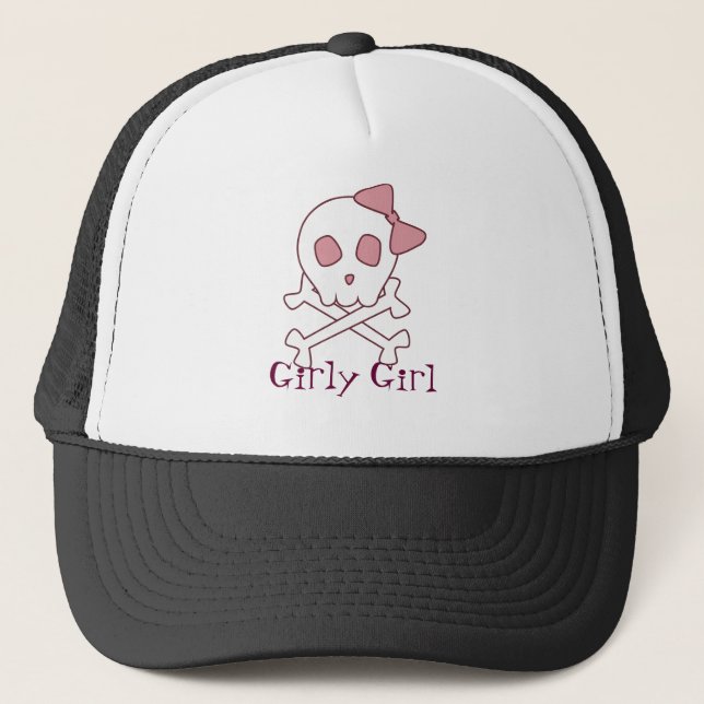 Girly Skull Hat Truckerkappe (Vorderseite)