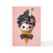 Girly Skull Ice Creme Cone
