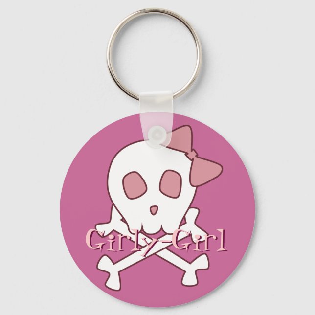 Girly Skull Keychain Schlüsselanhänger (Vorderseite)
