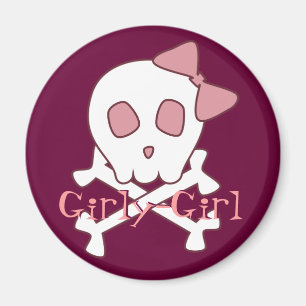 Girly Skull Magnet