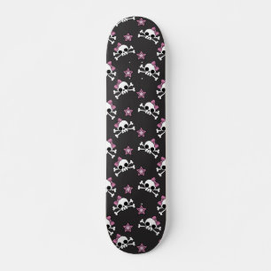 Girly Skulls und Stars Skateboard