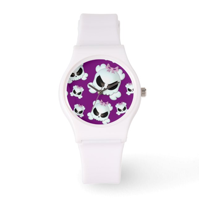 Girly Skullz Armbanduhr (Vorderseite)