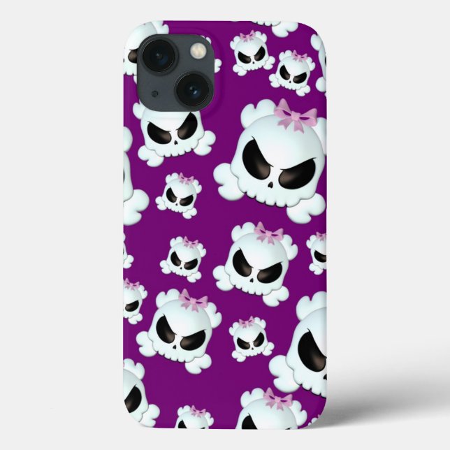 Girly Skullz Case-Mate iPhone Hülle (Rückseite)
