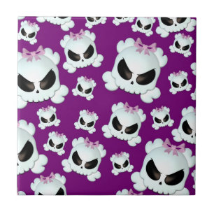 Girly Skullz Fliese
