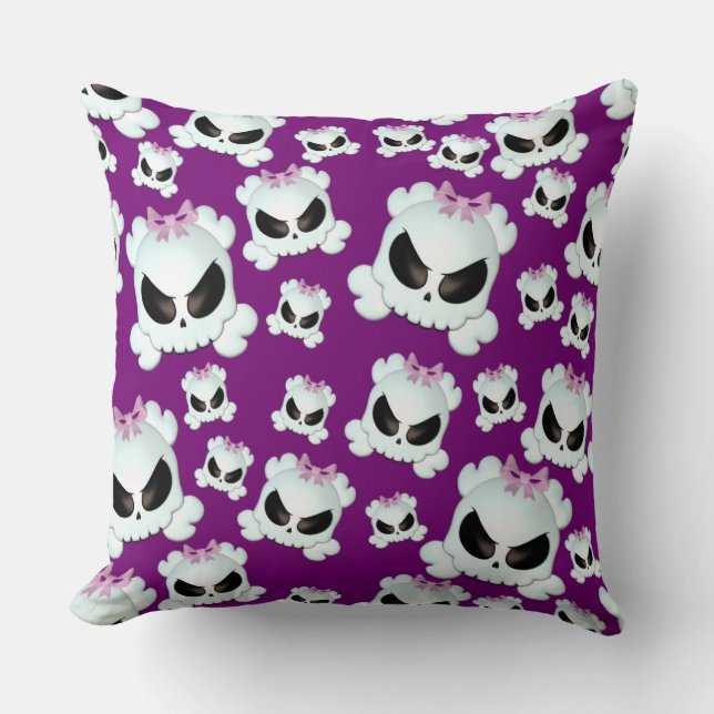 Girly Skullz Kissen (Vorderseite)
