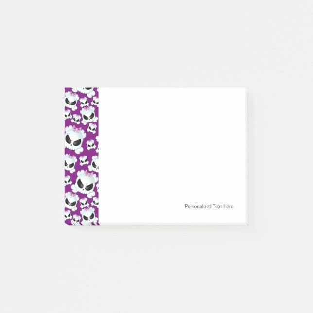 Girly Skullz Post-it Klebezettel (Vorderseite)