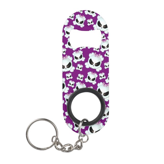 Girly Skullz Schlüsselanhänger Flaschenöffner (Vorderseite)