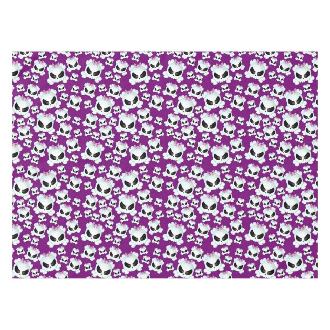 Girly Skullz Tischdecke (Vorderseite (Horizontal))