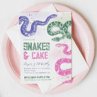 Girly Snake Geburtstagseinladungen