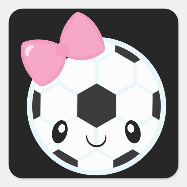 Girly Soccer Ball Emoji Stickers (Vorderseite)