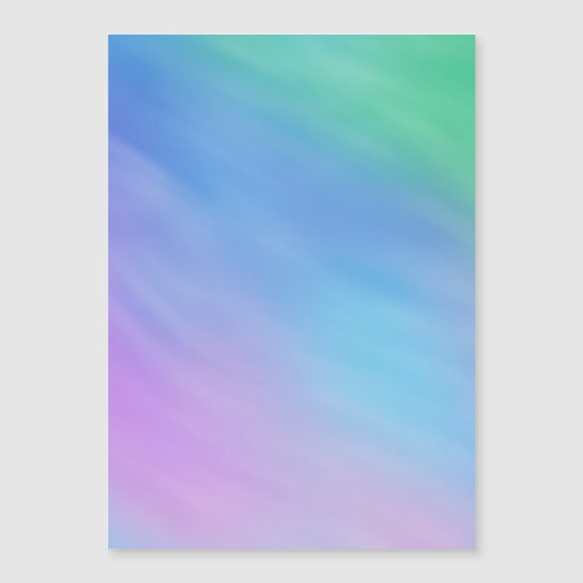 Girly Soft Rainbow Sky Magnetkarte (Vorderseite)