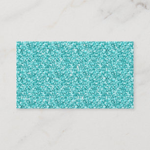 Girly, Spaß-Aqua-blauer Glitzer gedruckt Visitenkarte