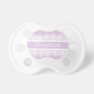 Girly Spitze-personalisierter Schnuller