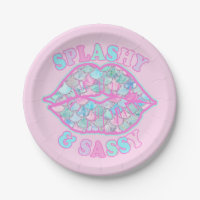 Girly Splashy & Sassy Pink Türkise Mermaid Kiss
