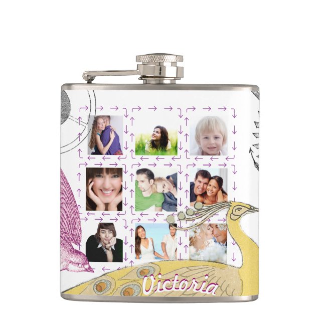 Girly Steam Punk Flachmann (Vorderseite)